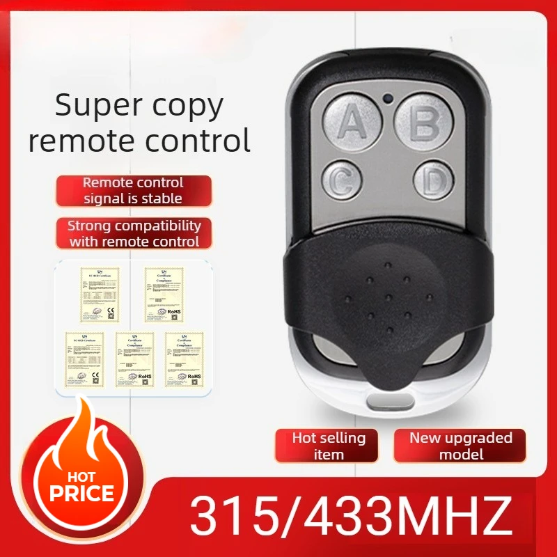 Универсальный беспроводной пульт дистанционного управления 315/433 МГц с функцией клонирования кода, 4 кнопки, дубликатор для открывания гаражных ворот, контроля доступа и домашней безопасности
Универсальный беспроводной пульт дистанционного управления 315/433 МГц с функцией клонирования кода, 4 кнопки, дубликатор для открывания гаражных ворот, контроля доступа и домашней безопасности
