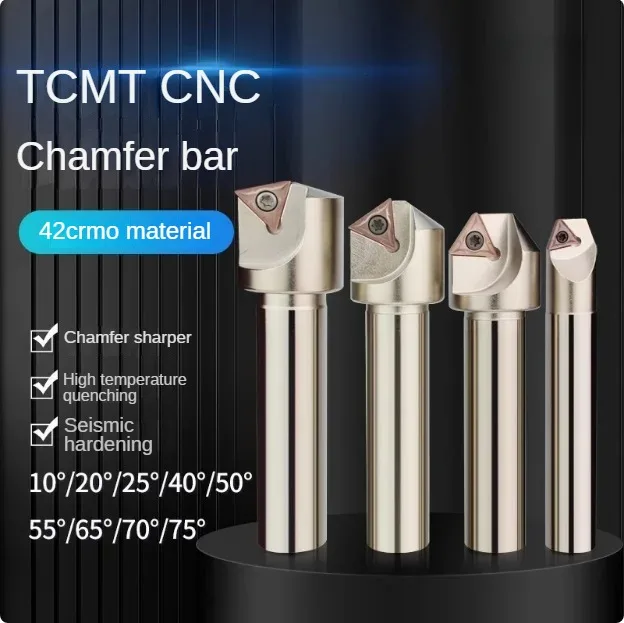 CNC chamfering cutter bar 50 55 60 65 70 75 degrees install TCMT090204 TCMT110204 TCMT16T304
CNC chamfering cutter bar 50 55 60 65 70 75 degrees install TCMT090204 TCMT110204 TCMT16T304
