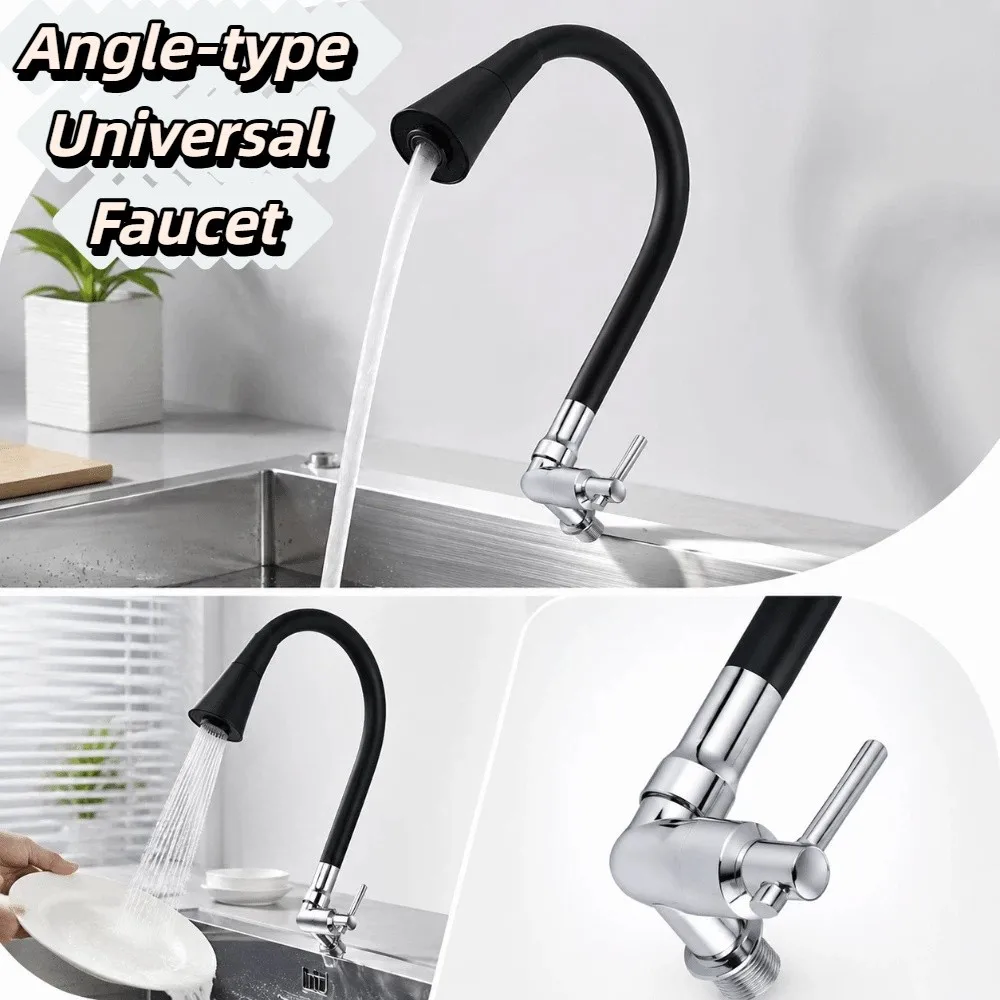 Black Wall Mounted Kitchen Faucet Flexible Rotatable Neck Colorful Optional Single Cold Water Tap 1/2" Connection
Black Wall Mounted Kitchen Faucet Flexible Rotatable Neck Colorful Optional Single Cold Water Tap 1/2" Connection