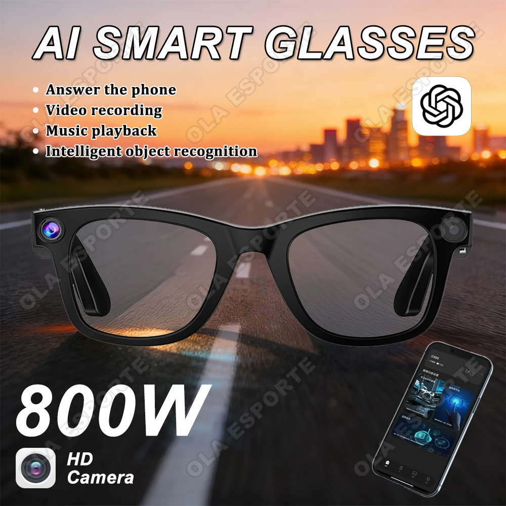 Новые умные очки с ИИ, 4K HD, камера 800 МП, видео, ИИ-чат, перевод GPT, запись, воспроизведение музыки, Bluetooth-звонки
Новые умные очки с ИИ, 4K HD, камера 800 МП, видео, ИИ-чат, перевод GPT, запись, воспроизведение музыки, Bluetooth-звонки