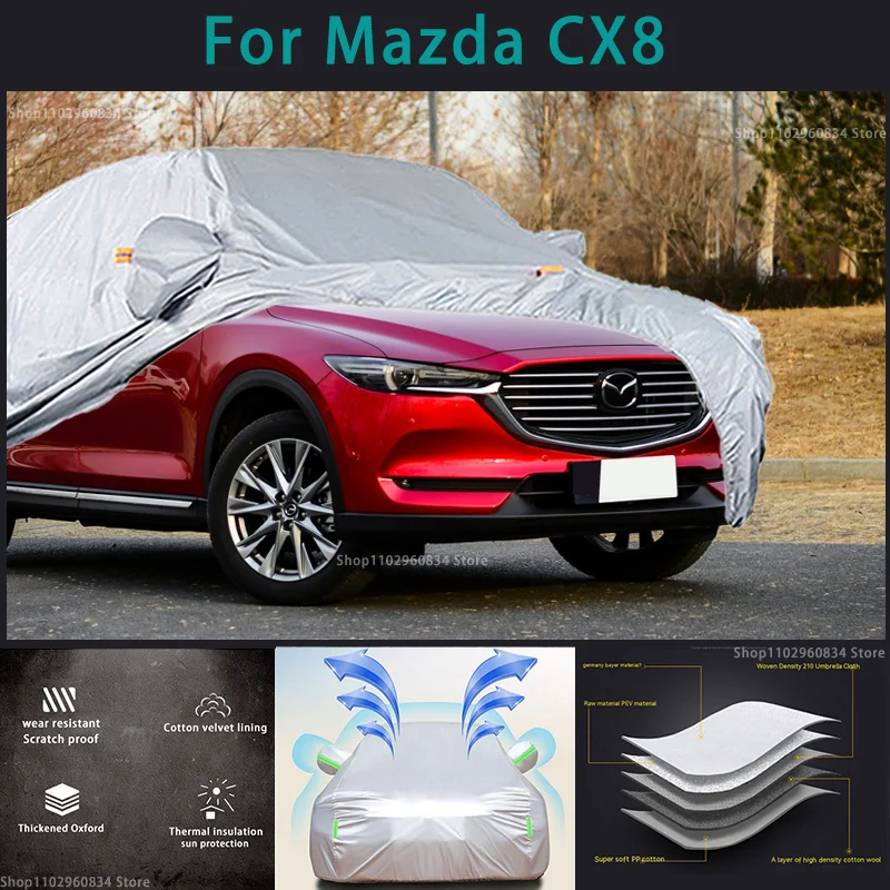 For Mazda CX8 210T Full Car Covers Outdoor Sun uv protection Dust Rain Snow Protective Auto Protective cover
For Mazda CX8 210T Full Car Covers Outdoor Sun uv protection Dust Rain Snow Protective Auto Protective cover