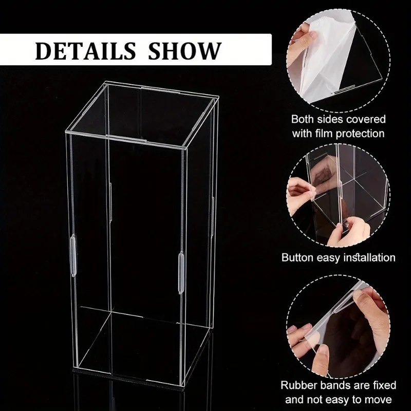5/10pcs Clear Acrylic Display Case Set for Action Figures Assembly Models Building Blocks Dustproof Enclosure Snap-Lock Closure
5/10pcs Clear Acrylic Display Case Set for Action Figures Assembly Models Building Blocks Dustproof Enclosure Snap-Lock Closure