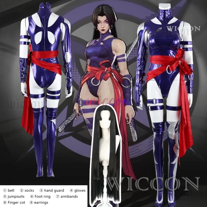 Костюм для косплея Rivals Psylocke, фантастический женский комбинезон для женской маскировки, фантазийные наряды для карнавальной вечеринки на Хэллоуин
Костюм для косплея Rivals Psylocke, фантастический женский комбинезон для женской маскировки, фантазийные наряды для карнавальной вечеринки на Хэллоуин