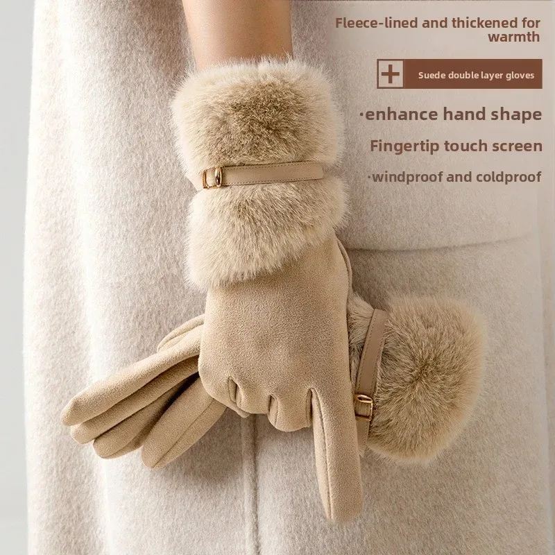 1 пара женских зимних перчаток с флисовой подкладкой, теплые, ветрозащитные, морозостойкие, с плюшевым декором, совместимые с сенсорными экранами
1 пара женских зимних перчаток с флисовой подкладкой, теплые, ветрозащитные, морозостойкие, с плюшевым декором, совместимые с сенсорными экранами