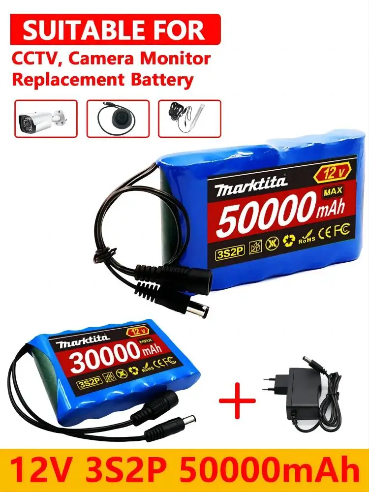 12V 50000mah Lithium Battery Pack Capacity DC 12.6V 50Ah CCTV Camera Monitor,fishing lights,xenon lamp,loudspeakers with Charger
12V 50000mah Lithium Battery Pack Capacity DC 12.6V 50Ah CCTV Camera Monitor,fishing lights,xenon lamp,loudspeakers with Charger