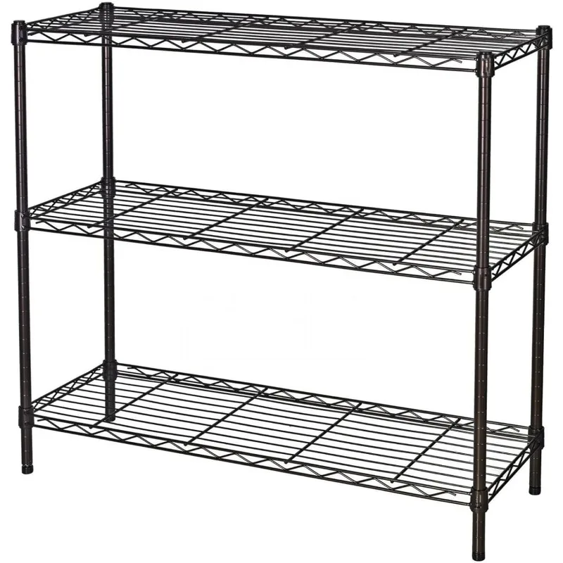 Standing Shelf Units, 36" W x 14" D x 32" H Metal Storage Shelves, Adjustable Carbon Steel Wire Shelving Rack (3-Tiers, Black)
Standing Shelf Units, 36" W x 14" D x 32" H Metal Storage Shelves, Adjustable Carbon Steel Wire Shelving Rack (3-Tiers, Black)