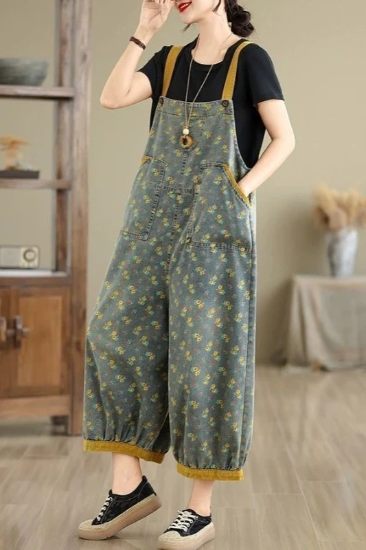 2026 Summer New Women's Denim Overalls Casual Printed Loose Jumpsuit
2026 Summer New Women's Denim Overalls Casual Printed Loose Jumpsuit