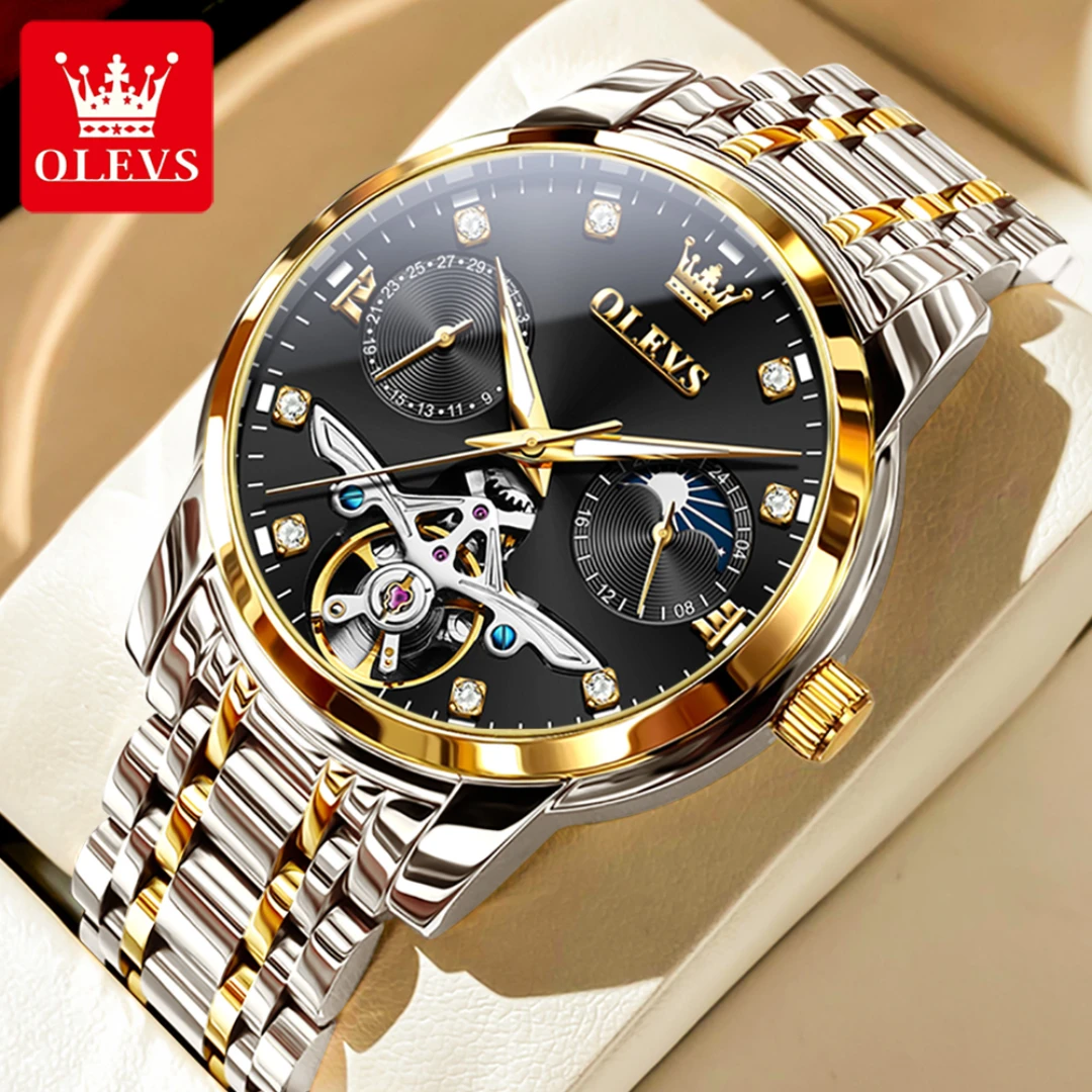 OLEVS 6703 Mechanical Business Watch Gift Stainless Steel Watchband Round-dial Wristwatch Luminous
OLEVS 6703 Mechanical Business Watch Gift Stainless Steel Watchband Round-dial Wristwatch Luminous