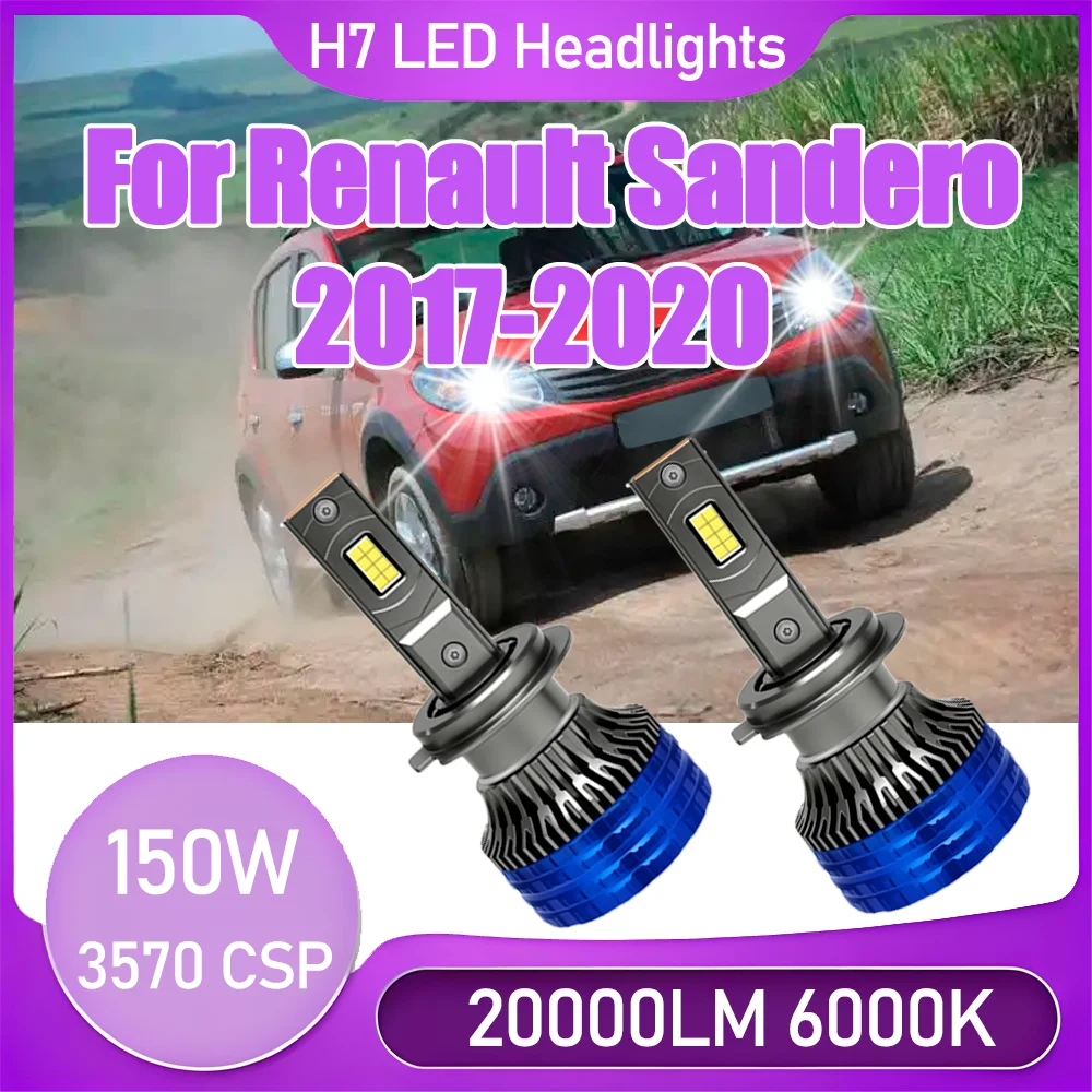 150W H7 LED Headlights 20000LM Headlamps 6000K Bulbs With double Copper tube turbo fan auto lights For Renault Sandero 2017-2020
150W H7 LED Headlights 20000LM Headlamps 6000K Bulbs With double Copper tube turbo fan auto lights For Renault Sandero 2017-2020