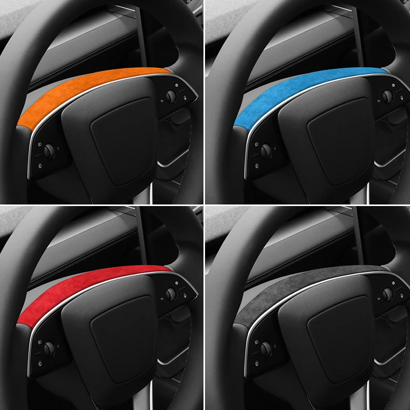 Made of Alcantara For Tesla Model Y Juniper 2026- Model 3 Highland Steering Wheel Decorative Frame Trim Sticker Car Accessory
Made of Alcantara For Tesla Model Y Juniper 2026- Model 3 Highland Steering Wheel Decorative Frame Trim Sticker Car Accessory