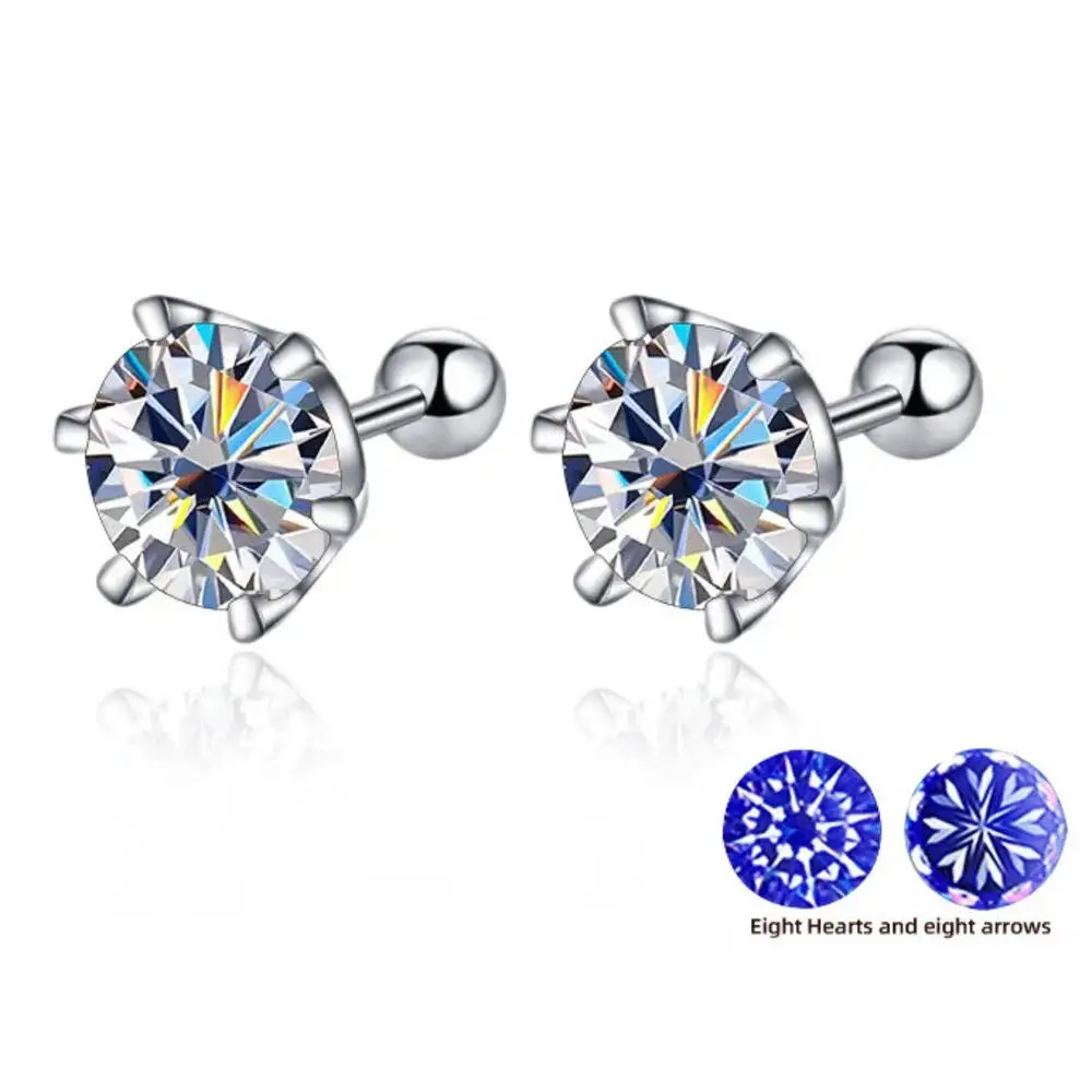 0.3-2CT Moissanite Earrings 925 Sterling Silver Round Cut Stud Earrings Piercing Earrings for Men and Women Fine Jewelry
0.3-2CT Moissanite Earrings 925 Sterling Silver Round Cut Stud Earrings Piercing Earrings for Men and Women Fine Jewelry