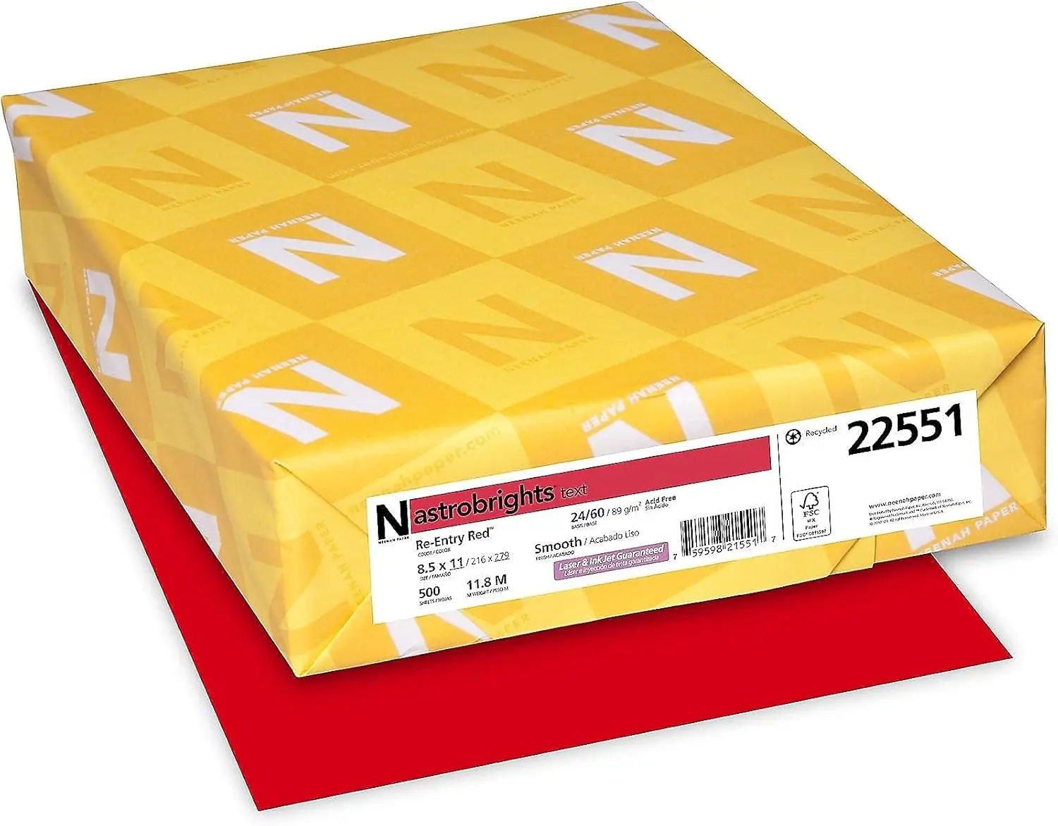 Re-Entry Red Color Paper 8.5x11 24lb 500 Sheets for Vibrant Projects and Printing
Re-Entry Red Color Paper 8.5x11 24lb 500 Sheets for Vibrant Projects and Printing