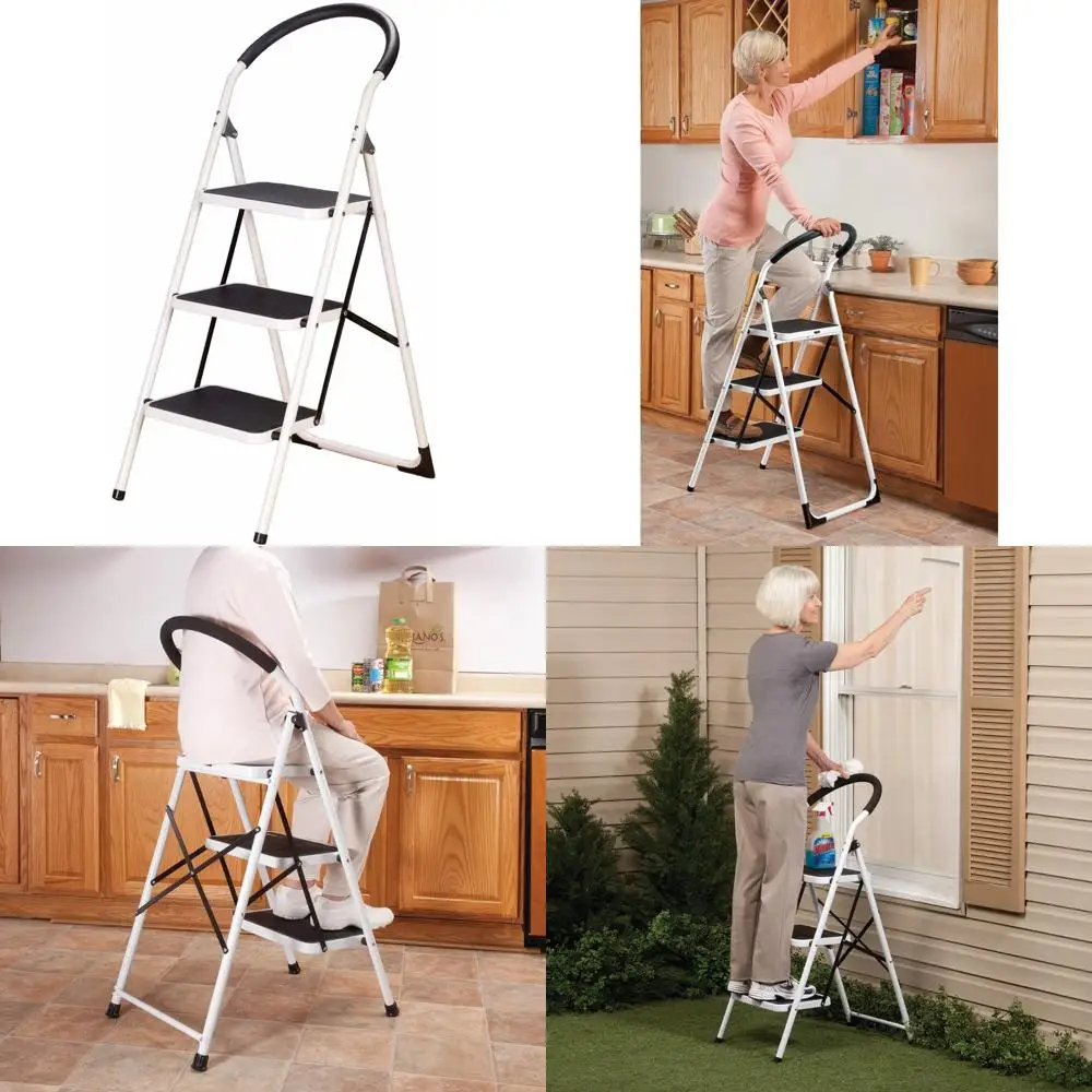 Противоскользящий складной табурет с рукояткой, стремянка с широкой педалью, прочная домашняя комбинированная лестница для безопасного и простого использования
Противоскользящий складной табурет с рукояткой, стремянка с широкой педалью, прочная домашняя комбинированная лестница для безопасного и простого использования
