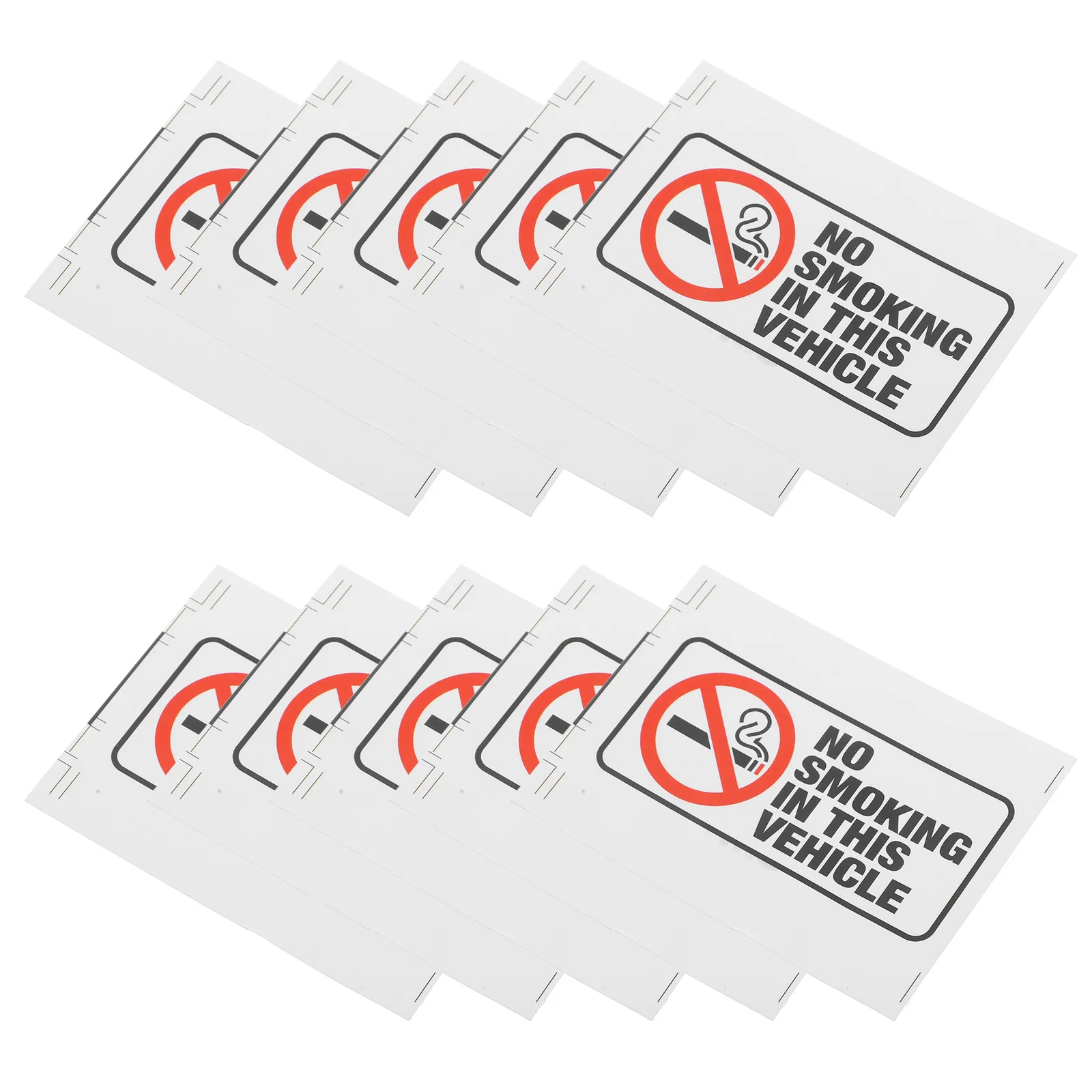 10Pcs No Smoking Stickers Vehicle Decals Self Adhesive Car No Smoking in This Vehicle Weatherproof Warning Sign for Business
10Pcs No Smoking Stickers Vehicle Decals Self Adhesive Car No Smoking in This Vehicle Weatherproof Warning Sign for Business