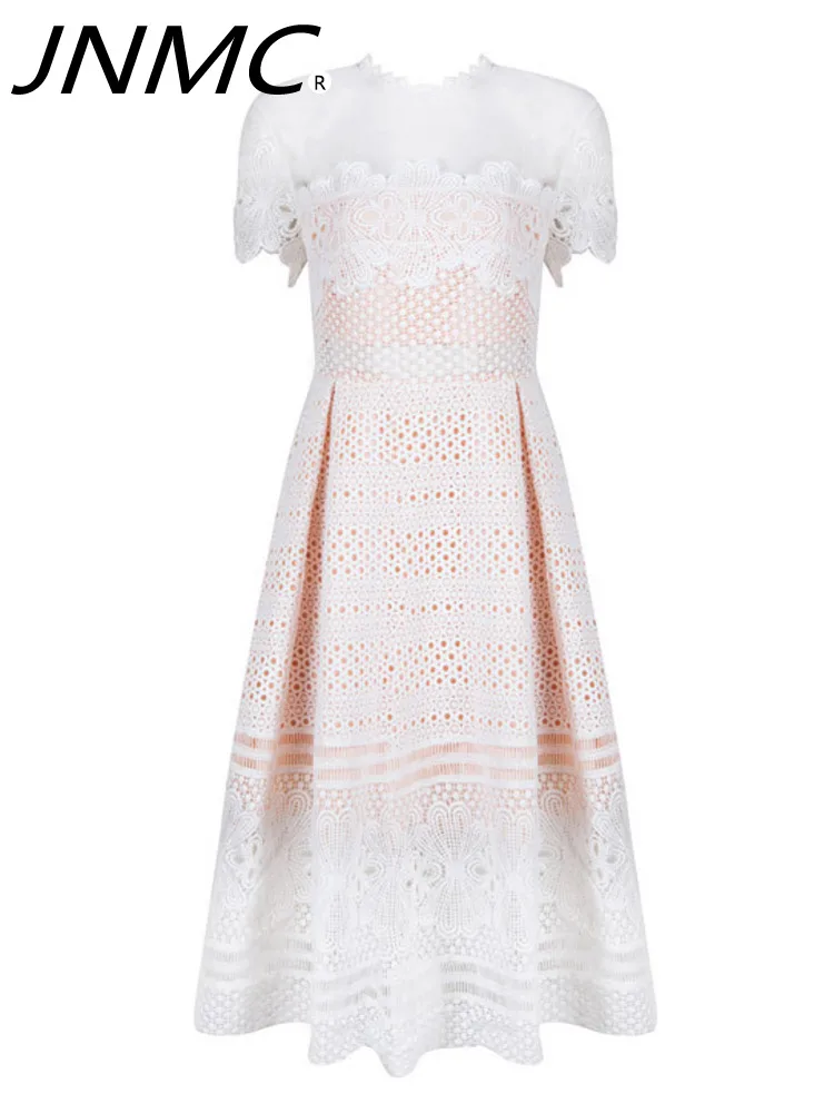 JNMC Ladies French Vintage Court Style Lace Patchwork Dress Round Neck Elegant A-line Skirt 2024 Spring/summer New
JNMC Ladies French Vintage Court Style Lace Patchwork Dress Round Neck Elegant A-line Skirt 2024 Spring/summer New