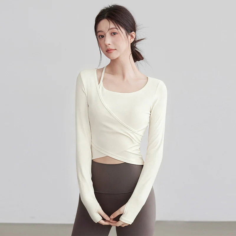 Long-sleeved Yoga Clothes with Chest Pads for Women Autumn and Winter High-looking Running Sports Tops Pilates Fitness T-shirts
Long-sleeved Yoga Clothes with Chest Pads for Women Autumn and Winter High-looking Running Sports Tops Pilates Fitness T-shirts
