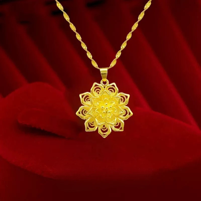 Luxury 100% Real 24K Gold Niche Design Hollow Out Wealth Flower Collarbone Necklace For Women Charming Gift
Luxury 100% Real 24K Gold Niche Design Hollow Out Wealth Flower Collarbone Necklace For Women Charming Gift