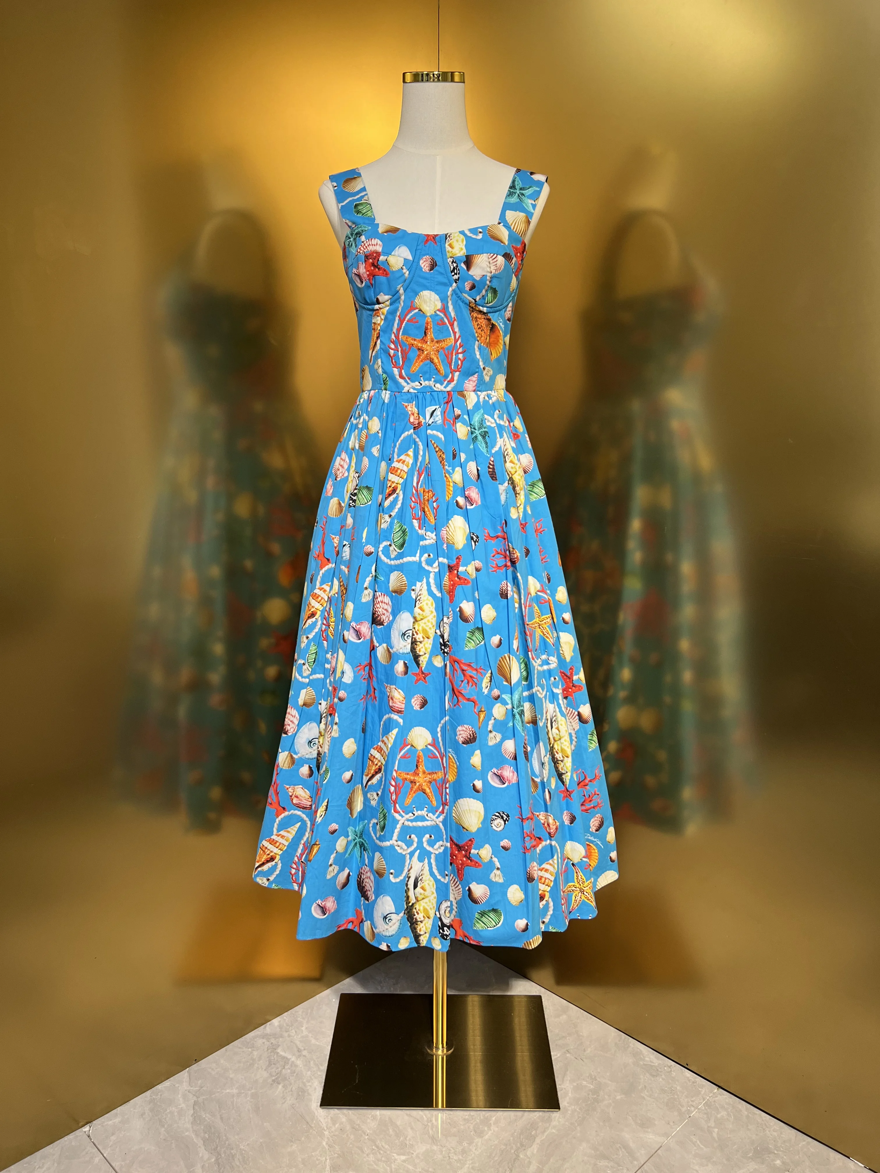 100% Cotton Dress 2024 Summer Beach Style Women's Blue Bottom Shell Conch casual dress
100% Cotton Dress 2024 Summer Beach Style Women's Blue Bottom Shell Conch casual dress