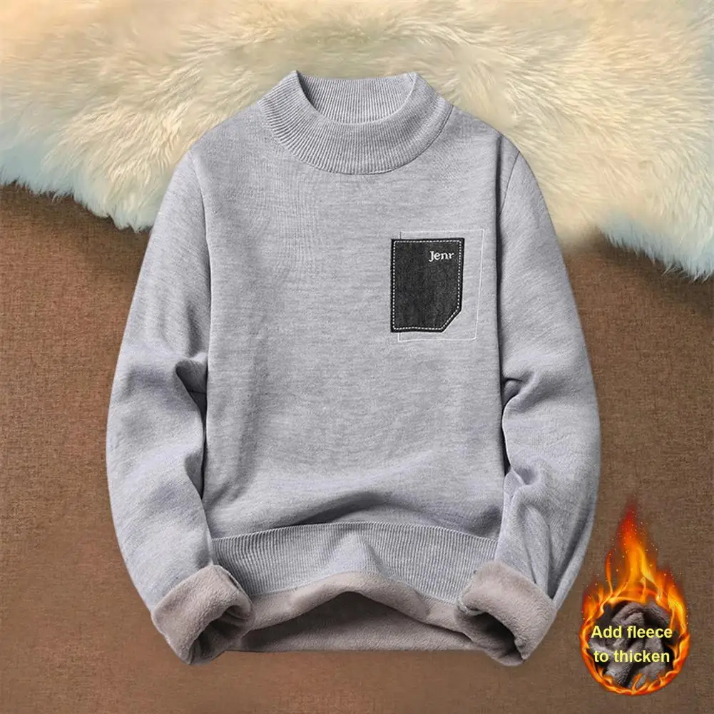 Warm Half Turtleneck Sweater for Men Men's Thickened Plush Sweater with Half-high Collar Neck Protection for Fall Winter Soft
Warm Half Turtleneck Sweater for Men Men's Thickened Plush Sweater with Half-high Collar Neck Protection for Fall Winter Soft