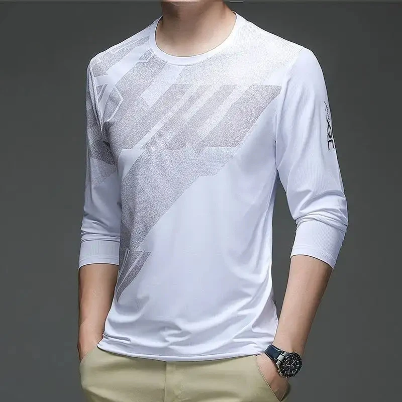 Men's Summer Ice Silk Quick Dry Long Sleeve T Shirt High Elastic Breathable Casual Tee
Men's Summer Ice Silk Quick Dry Long Sleeve T Shirt High Elastic Breathable Casual Tee