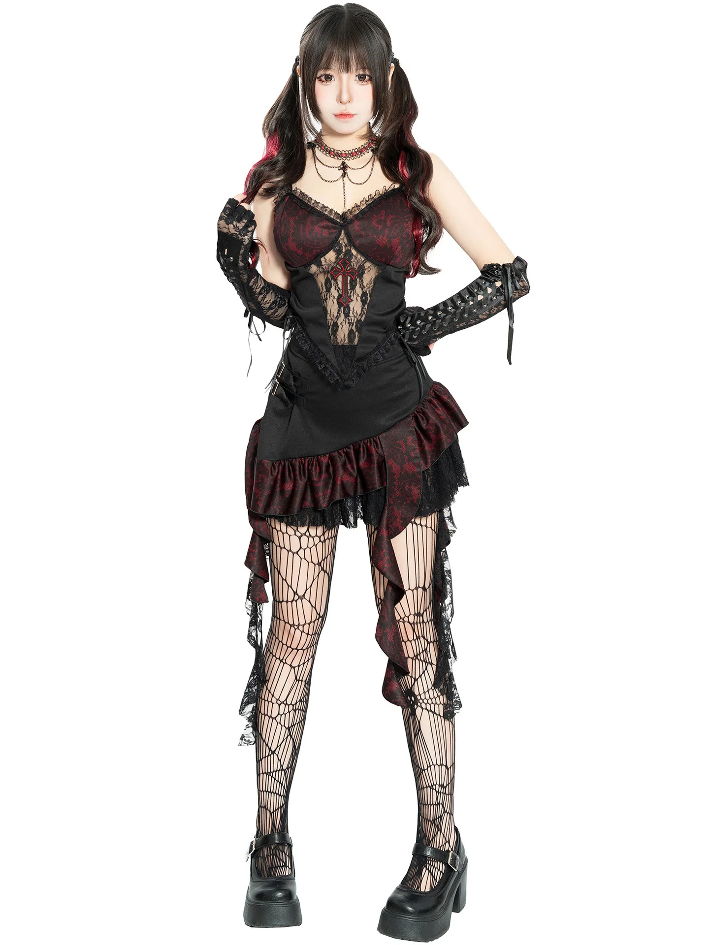 Gothic Lady Tube Top COS Costume Spicy Girl Versatile Party Outfit Broadcast Halloween Clothing Women's Fashion
Gothic Lady Tube Top COS Costume Spicy Girl Versatile Party Outfit Broadcast Halloween Clothing Women's Fashion