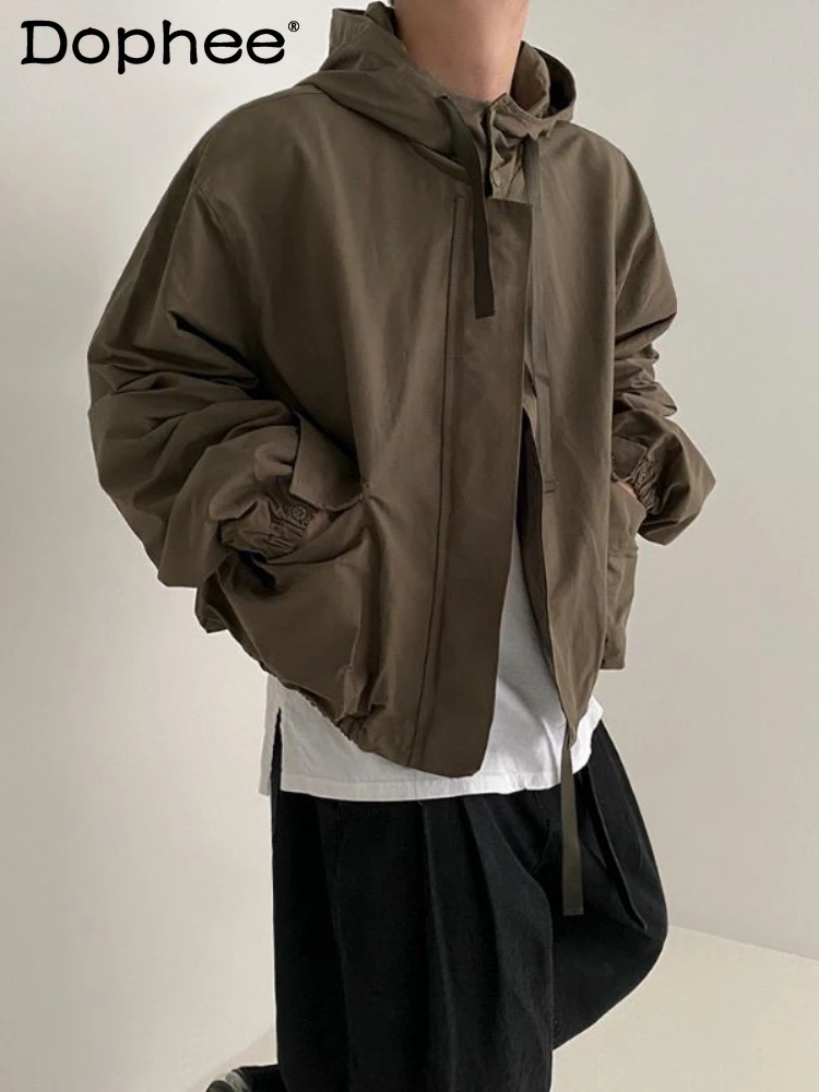 Men's Stand-up Collar Pilot Hooded Jackets Men's 2025 Spring New Loose Niche Coats Trendy Casual Solid Color Tooling Jacket Tops
Men's Stand-up Collar Pilot Hooded Jackets Men's 2025 Spring New Loose Niche Coats Trendy Casual Solid Color Tooling Jacket Tops