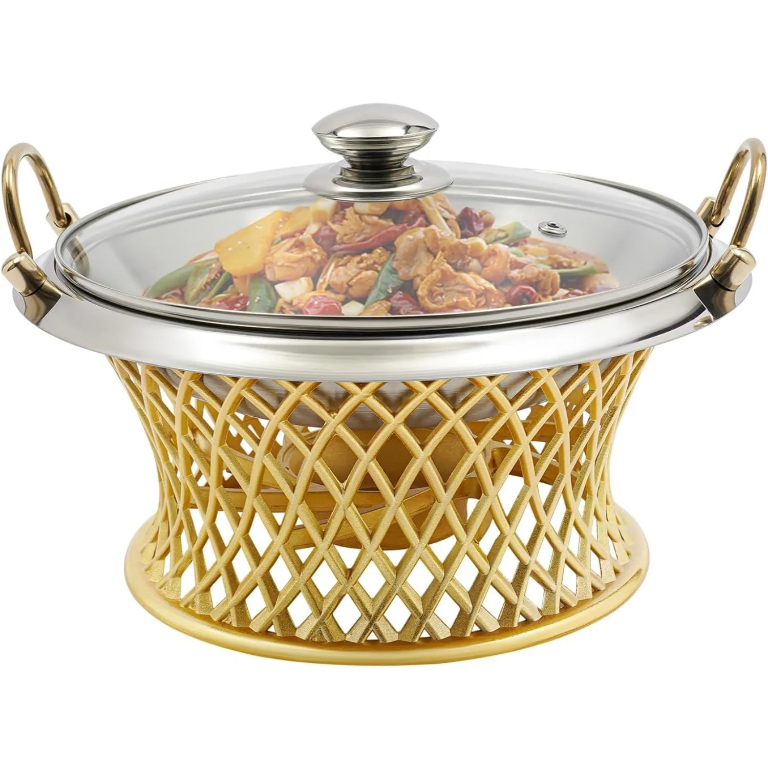 Table Chafing Dish Buffet with Lid, Gold Round Food Warmers Buffet Server for Parties, Events, Wedding, Camping
Table Chafing Dish Buffet with Lid, Gold Round Food Warmers Buffet Server for Parties, Events, Wedding, Camping