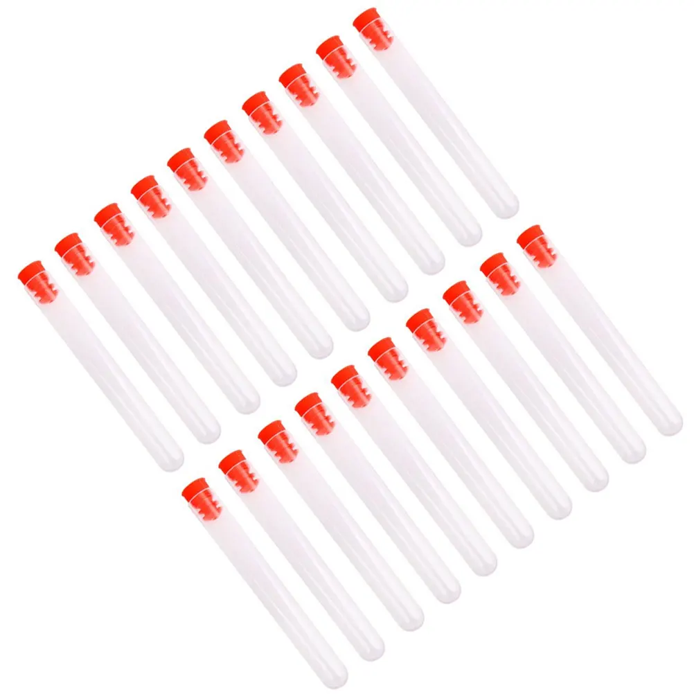 20Pcs Non-Graduated Plastic Test Tubes Red 100x12mm Leakproof Round Bottom Tubes for Samples Food Color Crafts 
20Pcs Non-Graduated Plastic Test Tubes Red 100x12mm Leakproof Round Bottom Tubes for Samples Food Color Crafts