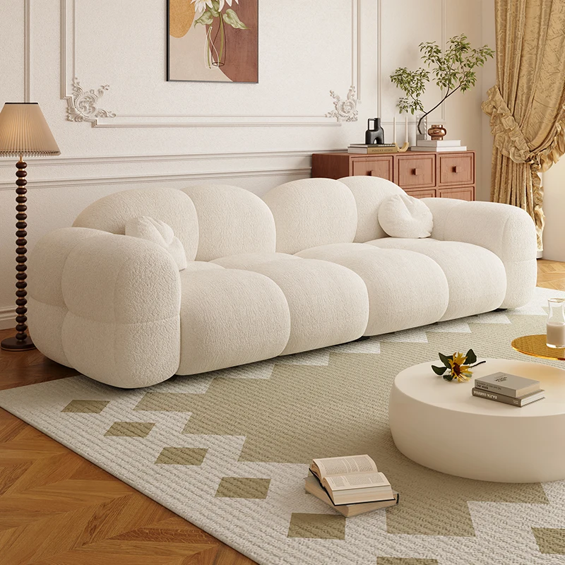 French cream style jelly skin friendly and baby velvet sofa living room modern design size apartment
French cream style jelly skin friendly and baby velvet sofa living room modern design size apartment