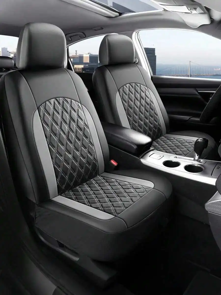 Universal PU Leather Diamond Quilted Car Seat Covers For Front Seats, Anti-Slip Backing, Easy Installation
Universal PU Leather Diamond Quilted Car Seat Covers For Front Seats, Anti-Slip Backing, Easy Installation