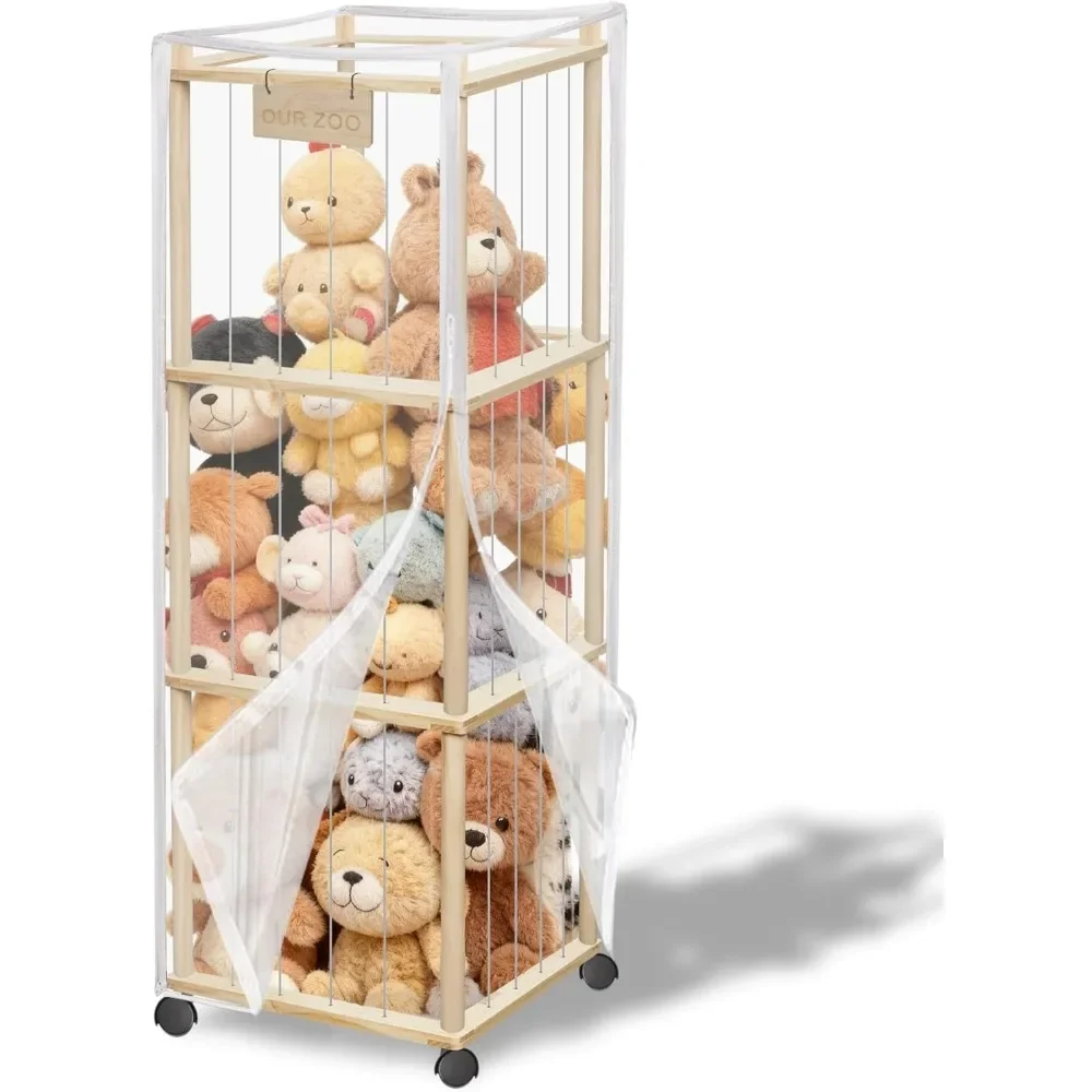 Large Stuffed Animal Storage Organizer on Wheels with Removable Dust Cover for Playroom Bedroom
Large Stuffed Animal Storage Organizer on Wheels with Removable Dust Cover for Playroom Bedroom