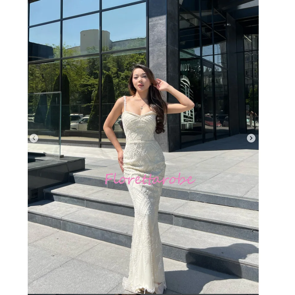 Customized Elegant Mermaid Prom Gowns Luxury Beads Pearls Evening Dress Sexy Spaghetti Straps with Sleeveless Party Dresses
Customized Elegant Mermaid Prom Gowns Luxury Beads Pearls Evening Dress Sexy Spaghetti Straps with Sleeveless Party Dresses