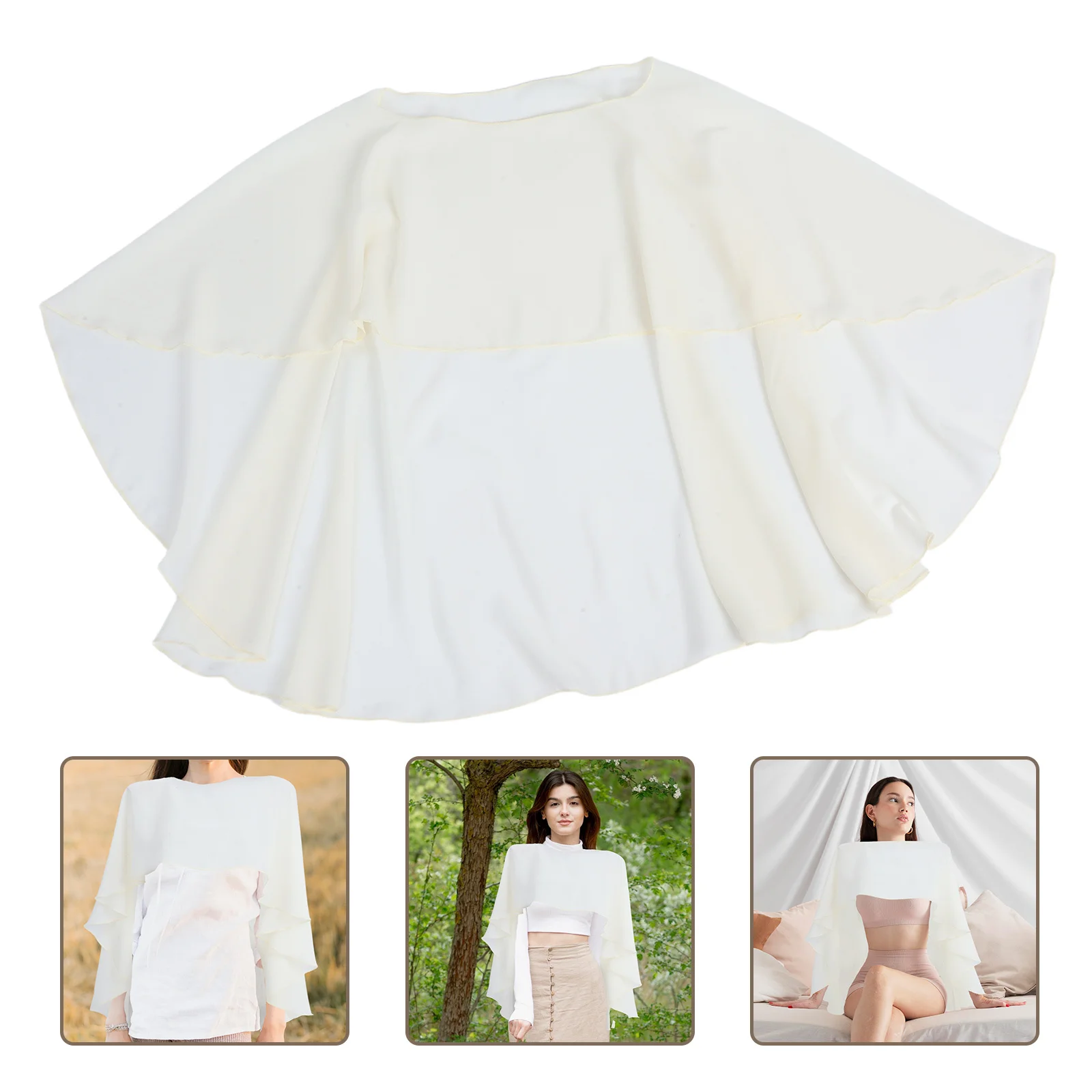 Lightweight Polyester Evening Dress Capelets Solid Color Light Wedding Shawl Wrap Elegant Cover Up for Outdoor
Lightweight Polyester Evening Dress Capelets Solid Color Light Wedding Shawl Wrap Elegant Cover Up for Outdoor