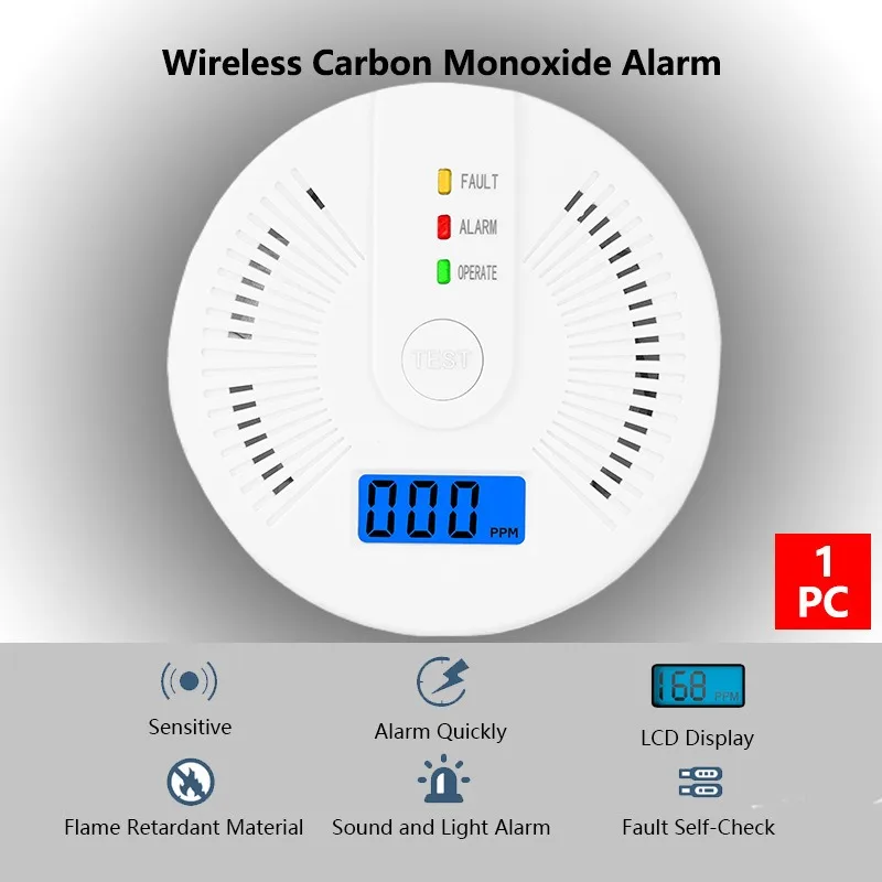 Независимый датчик сигнализации CO Детектор сигнализации угарного газа Высокочувствительный ЖК-дисплей Сигнализация CO с UL2034
Независимый датчик сигнализации CO Детектор сигнализации угарного газа Высокочувствительный ЖК-дисплей Сигнализация CO с UL2034