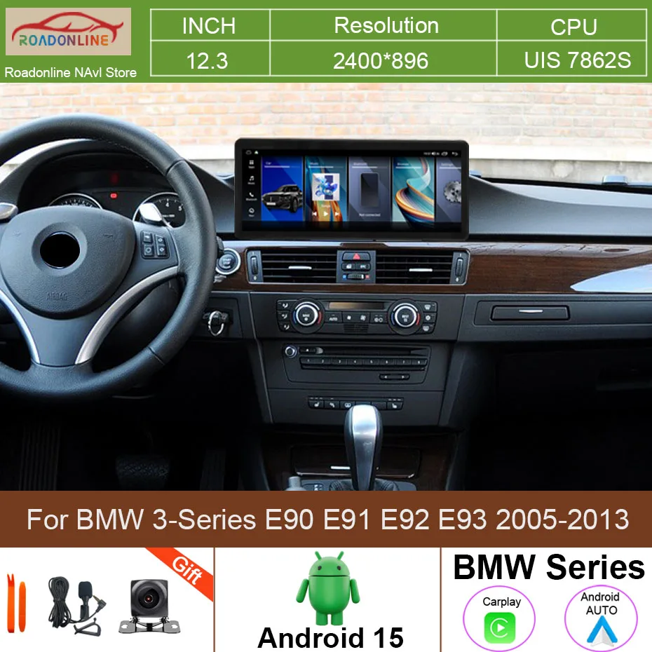 12.3 INCH Android 15 For BMW Series 3 E90 E91 E92 E93 CCC CIC Car Radio Video Multimedia Player Wireless Carplay
12.3 INCH Android 15 For BMW Series 3 E90 E91 E92 E93 CCC CIC Car Radio Video Multimedia Player Wireless Carplay