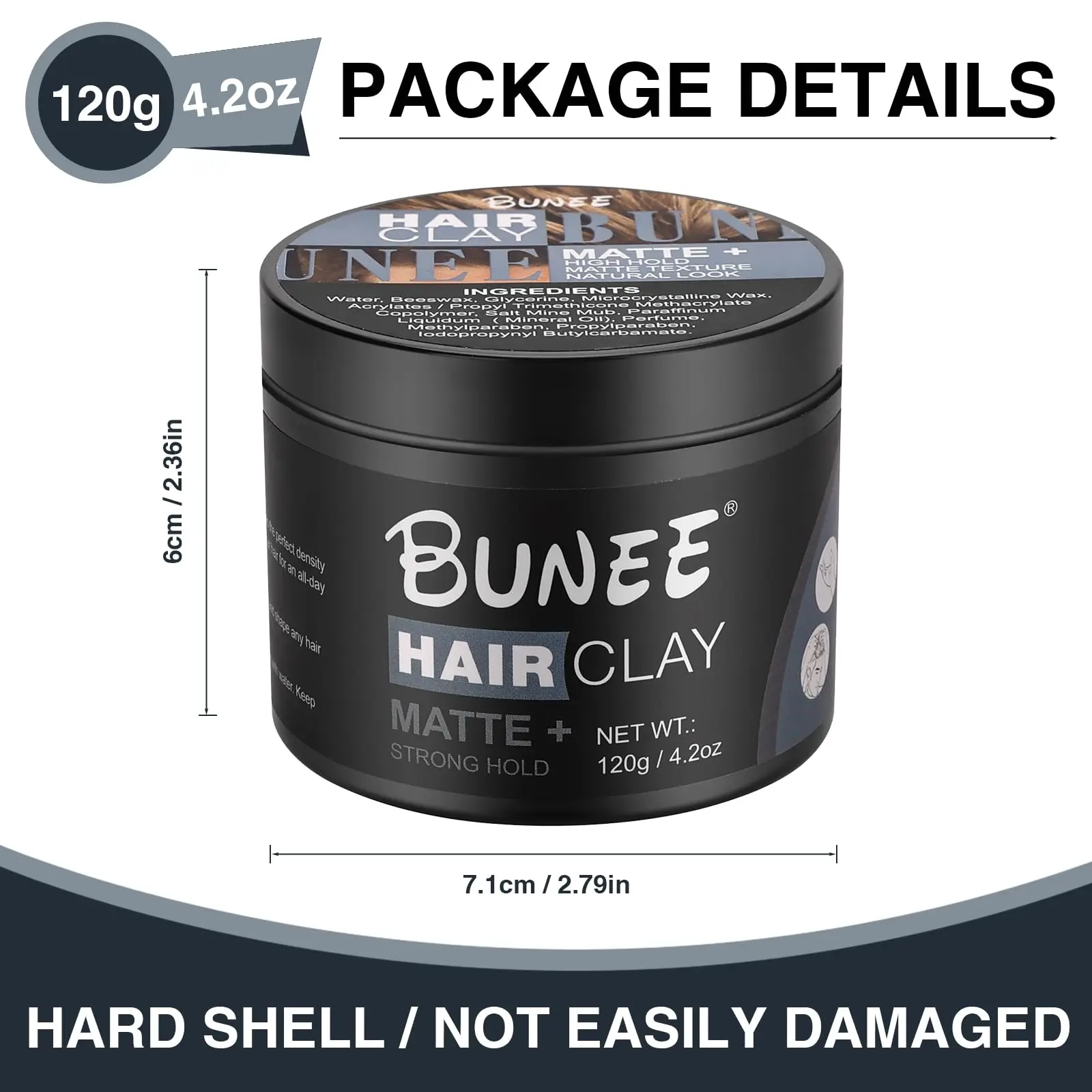 Hair Clay Super Strong Hold Matte Finish Organic Healthy Natural Texture Hairstyles Styling Wax 120g Hairdressing Styling Tools
Hair Clay Super Strong Hold Matte Finish Organic Healthy Natural Texture Hairstyles Styling Wax 120g Hairdressing Styling Tools