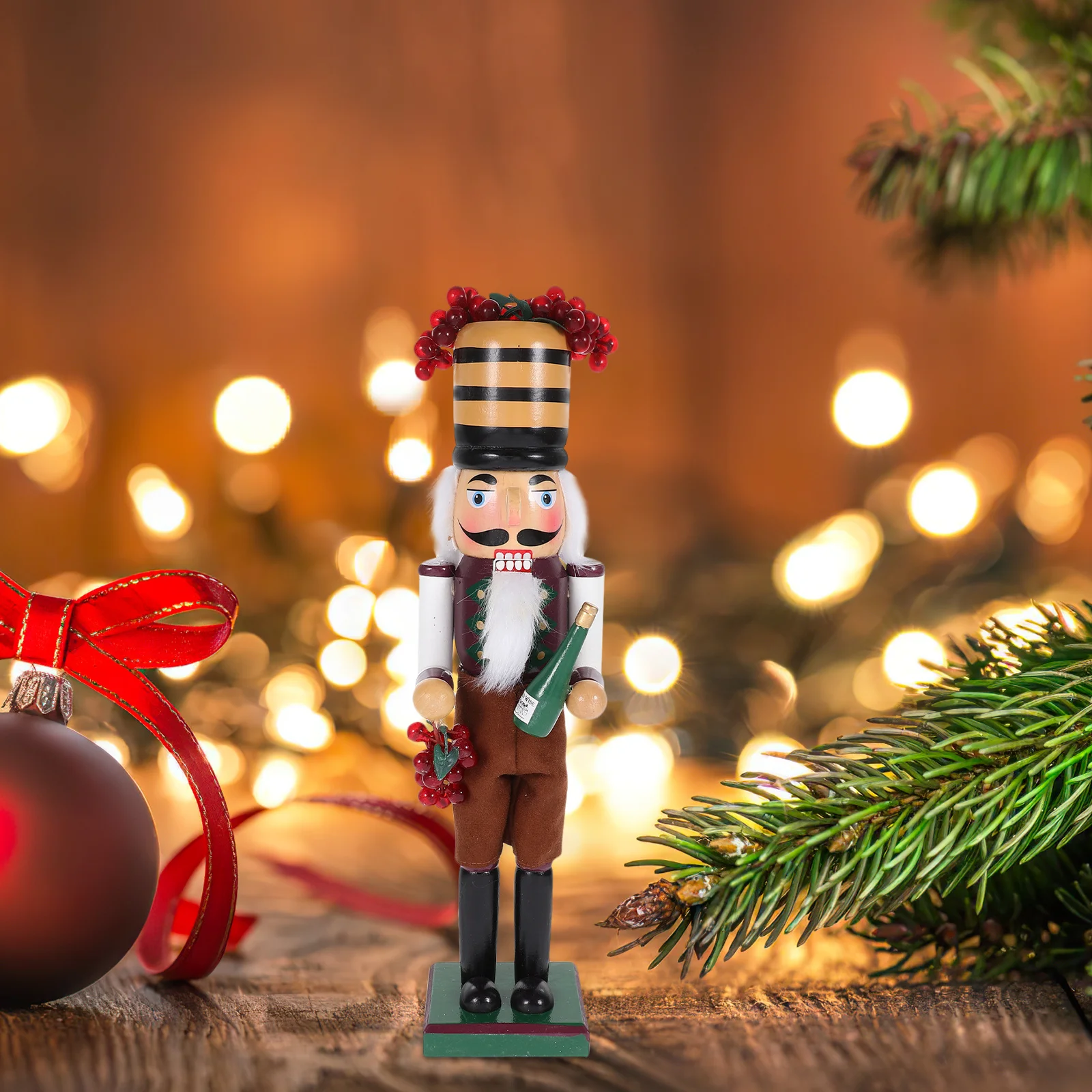 Charming Christmas Nutcracker Statue Holding Bottle Unique Xmas Decoration for Living Room Dining Room Shelf Nutcracker
Charming Christmas Nutcracker Statue Holding Bottle Unique Xmas Decoration for Living Room Dining Room Shelf Nutcracker