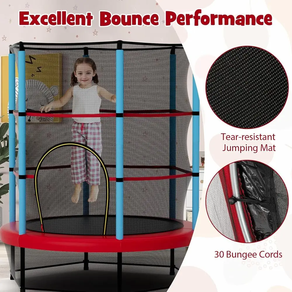 Toddler Trampoline with Safety Enclosure, Bouncy Jumping Mat, Seamed Design, Indoor-Outdoor Mini Trampoline for Boys and Girls
Toddler Trampoline with Safety Enclosure, Bouncy Jumping Mat, Seamed Design, Indoor-Outdoor Mini Trampoline for Boys and Girls