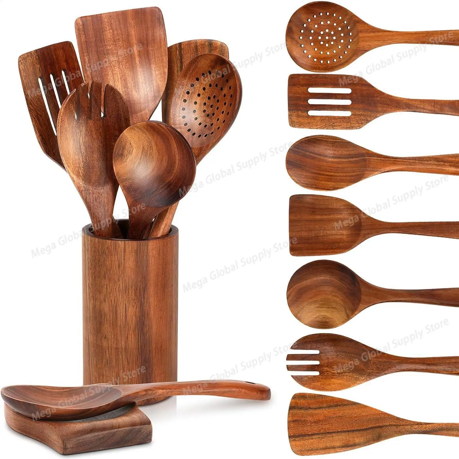 Kitchen Utensils Set Hangable Serving Baking Kitchen Wooden Utensils Spoons Spatulas for Apartment Catering Truck Dorm Meal Prep
Kitchen Utensils Set Hangable Serving Baking Kitchen Wooden Utensils Spoons Spatulas for Apartment Catering Truck Dorm Meal Prep