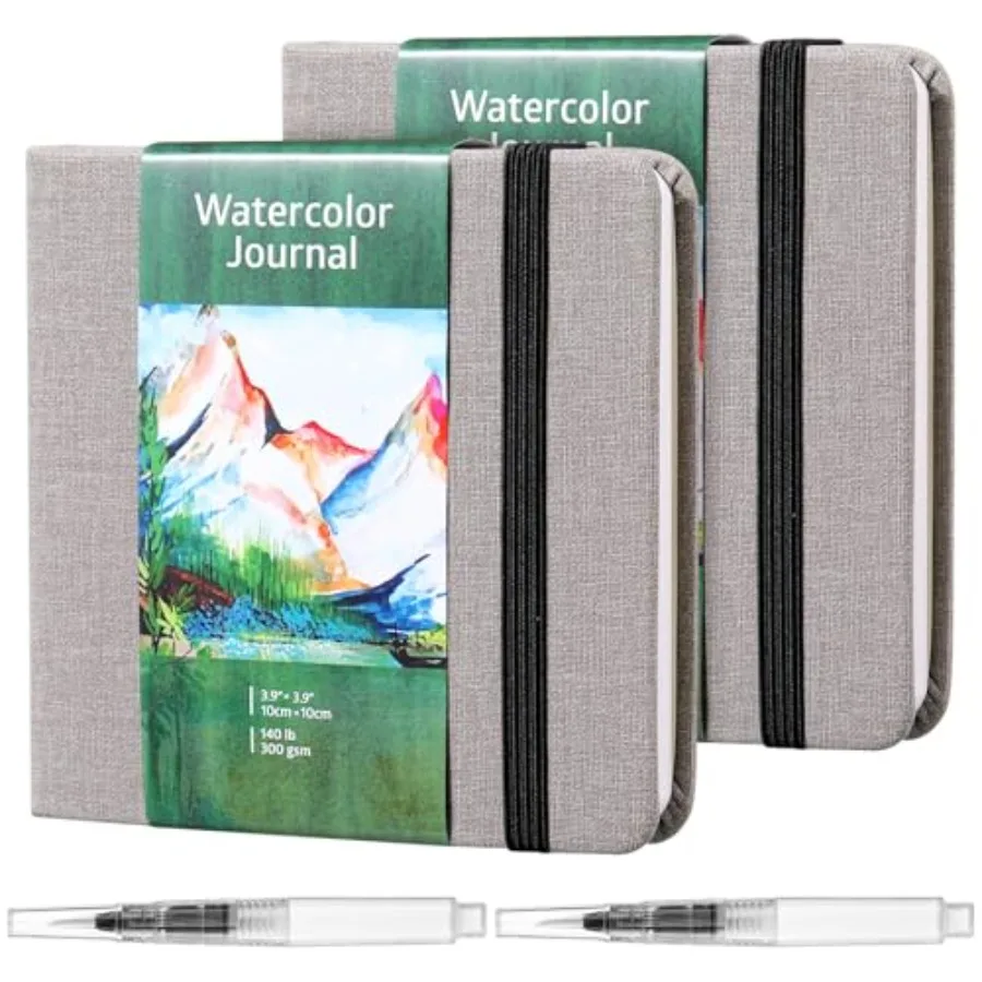Dispowreath 2 Set Watercolor Sketchbook Journal 300 GSM Cotton Paper Mini Pocket Sketchbook with Brush Pens for Watercolor Pain
Dispowreath 2 Set Watercolor Sketchbook Journal 300 GSM Cotton Paper Mini Pocket Sketchbook with Brush Pens for Watercolor Pain