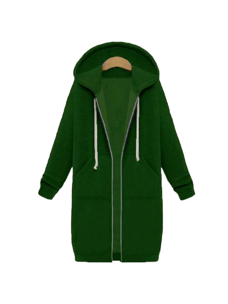 2024 Autumn Women Casual Long Hoodies Sweatshirt Coat Pockets Zip Up Outerwear Hooded Jacket Tops
2024 Autumn Women Casual Long Hoodies Sweatshirt Coat Pockets Zip Up Outerwear Hooded Jacket Tops