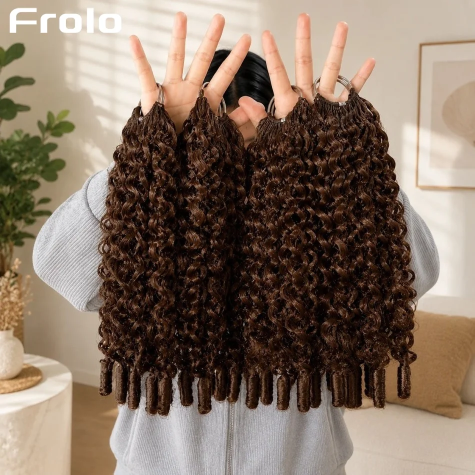 12A Burmese Curly Human Hair Pre-Separated Feather Crochet Hair Invisible Chocolate Brown Colored Water Wave Curly Human Hair Bundles Extensions 30 Inch
12A Burmese Curly Human Hair Pre-Separated Feather Crochet Hair Invisible Chocolate Brown Colored Water Wave Curly Human Hair Bundles Extensions 30 Inch