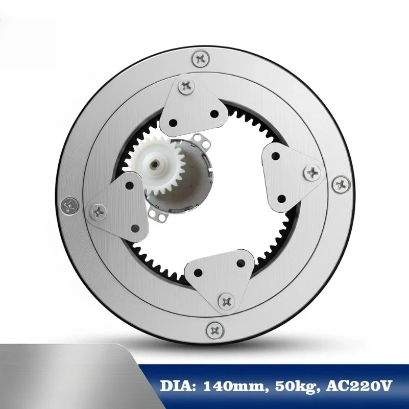 FOR Electric Dining Table Display Aluminum Alloy Rotating Turntable Bearing with AC 220V Motor Gear Drive 50-100kg Load
FOR Electric Dining Table Display Aluminum Alloy Rotating Turntable Bearing with AC 220V Motor Gear Drive 50-100kg Load