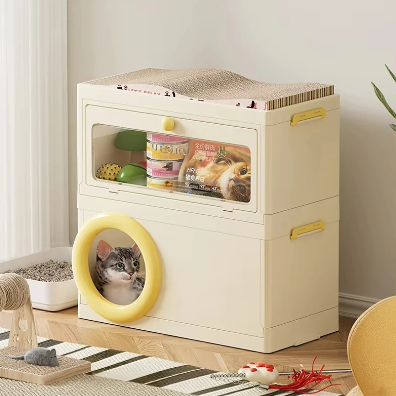 Double-Layer Cat Bed Storage Cabinet, Foldable Pet Organizer for Toys Easy-Install Cat Furniture,Multi-Functional Storage Box
Double-Layer Cat Bed Storage Cabinet, Foldable Pet Organizer for Toys Easy-Install Cat Furniture,Multi-Functional Storage Box