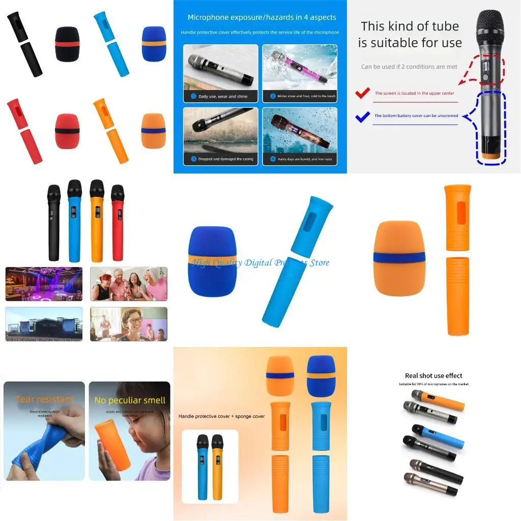 U2JE Wireless Microphones Handle Sleeve Rubber Handle Cover Replacement for KTV Rubber Drop Protective Cover
U2JE Wireless Microphones Handle Sleeve Rubber Handle Cover Replacement for KTV Rubber Drop Protective Cover