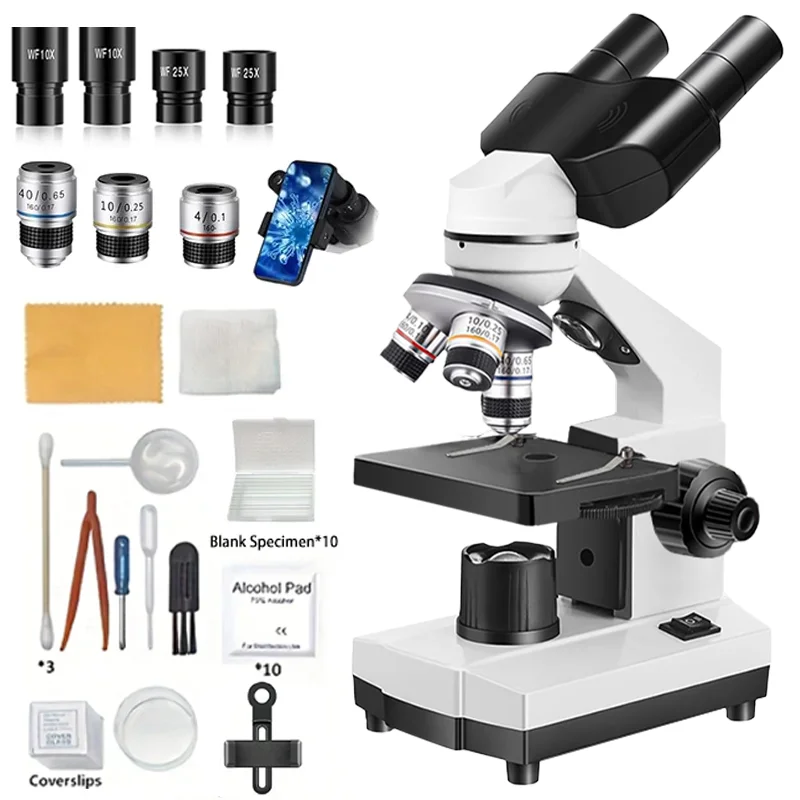 Binocular Microscope for Adults Laboratory School Home, Professional HD Optical Inspection Tool Set with Coaxial Focusing, Slide
Binocular Microscope for Adults Laboratory School Home, Professional HD Optical Inspection Tool Set with Coaxial Focusing, Slide