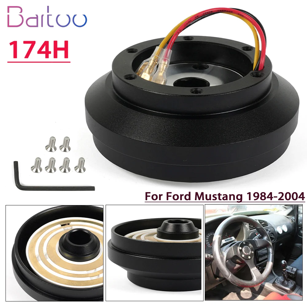 Bartoo-Steering Wheel Boss Kit Short Thin HUB Adapter Kit 174H For Ford Mustang 1984-2004 Fox-Body Mustang SN95 Mustang QR043
Bartoo-Steering Wheel Boss Kit Short Thin HUB Adapter Kit 174H For Ford Mustang 1984-2004 Fox-Body Mustang SN95 Mustang QR043