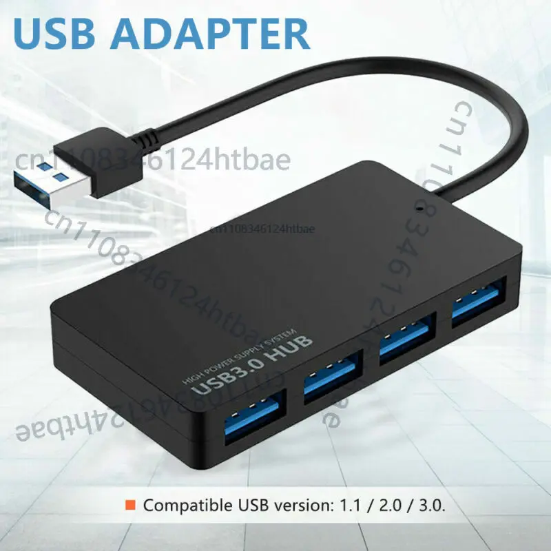USB 3.0 4 Port HUB Distribution Splitter Adapter Super Speeds Data Hub Laptop
USB 3.0 4 Port HUB Distribution Splitter Adapter Super Speeds Data Hub Laptop