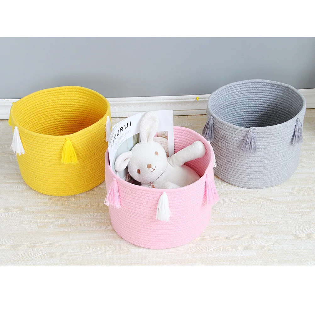 Cotton Rope Storage Barrel Woven Basket Baskets Weave Bin Organizer Sundries Container Hamper
Cotton Rope Storage Barrel Woven Basket Baskets Weave Bin Organizer Sundries Container Hamper