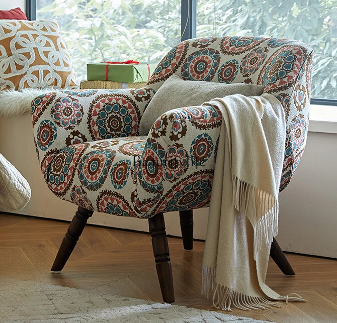 American Retro Solid Wood Small Sofa Small Apartment Fabric Single Lazy Sofa
American Retro Solid Wood Small Sofa Small Apartment Fabric Single Lazy Sofa
